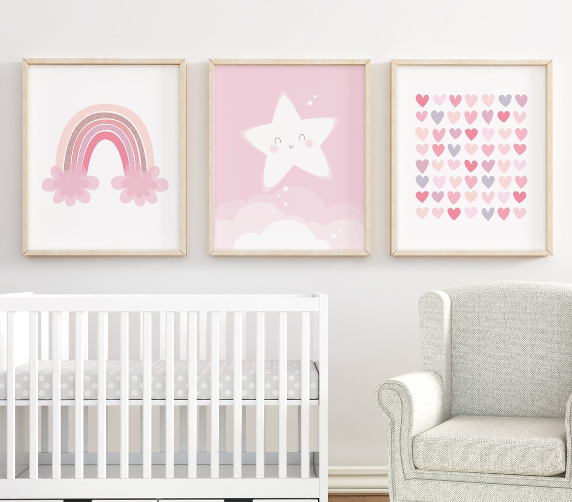 Girls Nursery Decor Nursery Wall Art Girls Girls Nursery Etsy