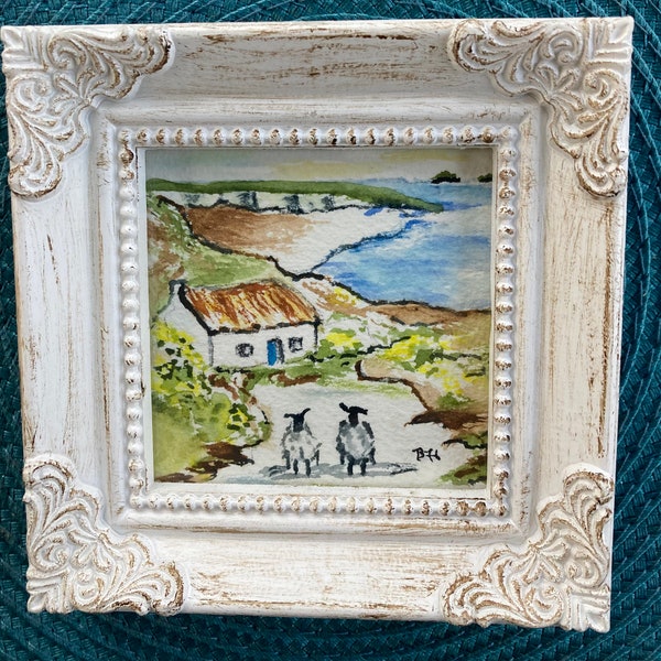 Irish Cottage Painting Etsy