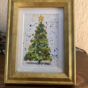 Framed Mini Watercolor Tree