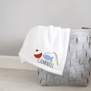 Vissen Trio Baby Deken / Vissen Baby Deken / Gepersonaliseerde Baby Deken / Baby Shower Gift