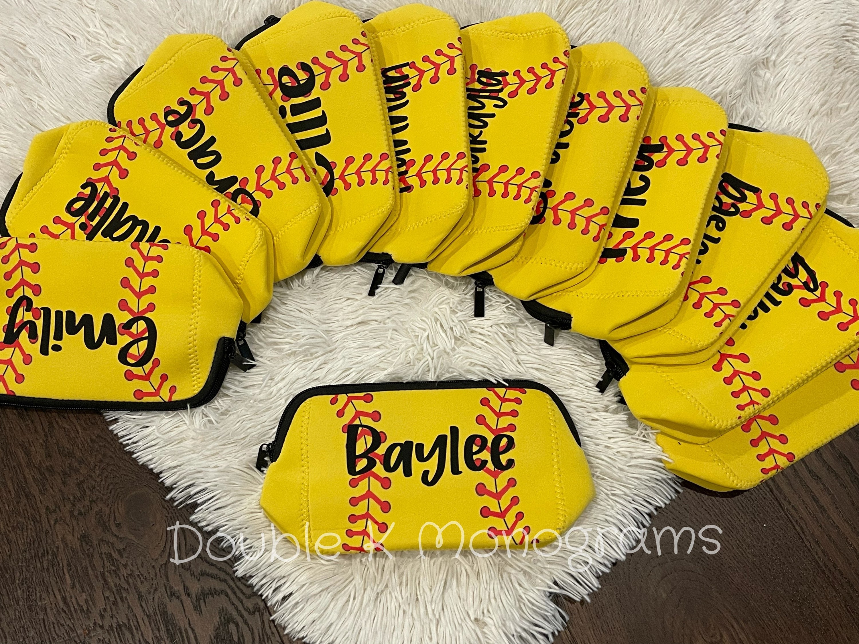 Personalized Softball Cosmetic Bag / Softball Team Gift / Etsy