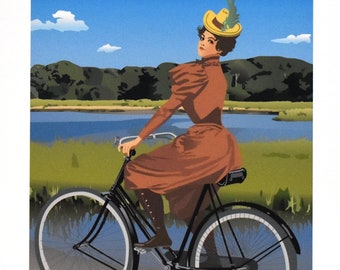 Vintage Bicycle Print, Giclee, Bicycle Print, Bicycle Art, Bicycle Poster, Bicycle Art Print, Art Deco, Vintage Sports Print, Sports Poster