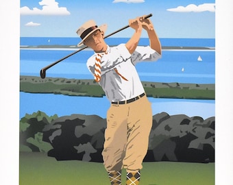 Impresión de Giclee de golf vintage, impresión de golf vintage, arte de golf, impresión de golf, cartel de golf vintage, art déco, impresión deportiva vintage, cartel deportivo