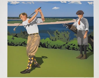 Vintage Golf Giclee Print, Vintage Golf Print, Golf Art, Golf Print, Golf Poster, Art Deco, Vintage Sports Print, Sports Poster