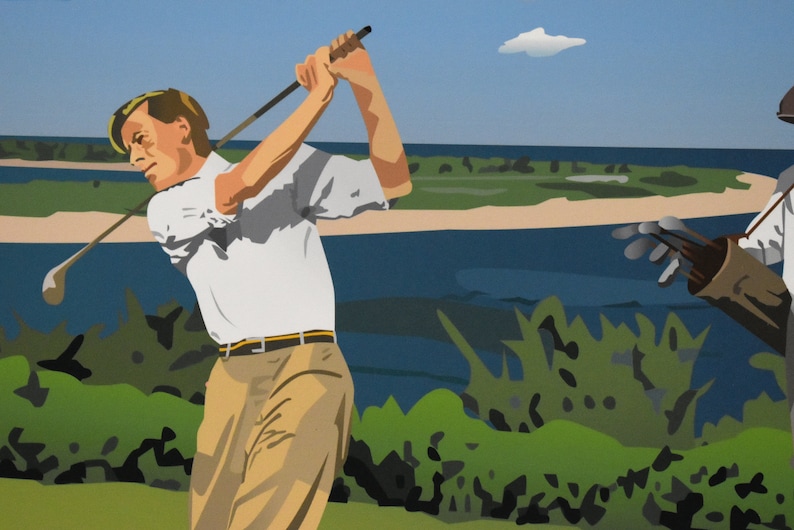 Vintage Golf Giclee Impresión, Vintage Golf Print, Arte de Golf, Impresión de Golf, Cartel de Golf, Art Déco, Vintage Sports Print, Cartel de deportes imagen 2