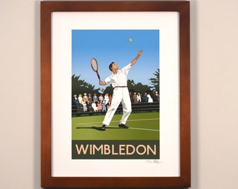 Vintage Tennis Giclee Print, Wimbledon, Vintage Tennis Print, Tennis Art, Tennis Print, Vintage Tennis Poster, Vintage Sports Print