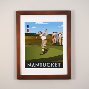 Vintage Golf Giclee Print, Vintage Golf Print, Nantucket, Golf Art, Golf Print, Vintage Golf Poster, Vintage Sports Print, Sports Poster