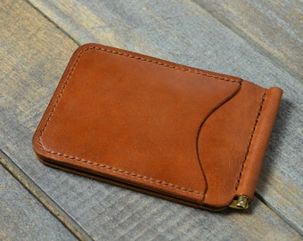 Simple Money Clip Etsy - simple money clip leather wallet