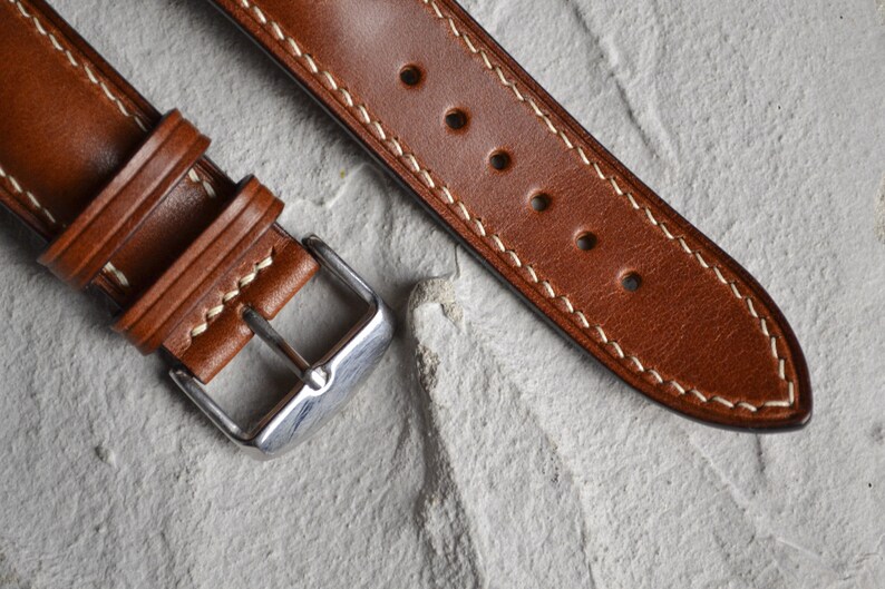 Watch band Handmade leather watch band Brown watch strap | Etsy