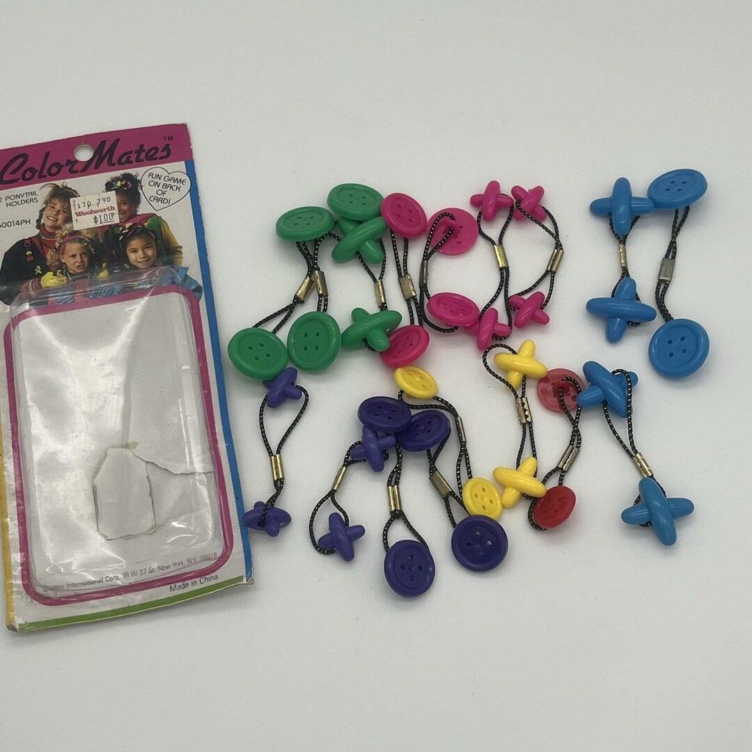 Vintage 80s Colormates Ponytail Holders Hair Accessories Set of 17 - Etsy