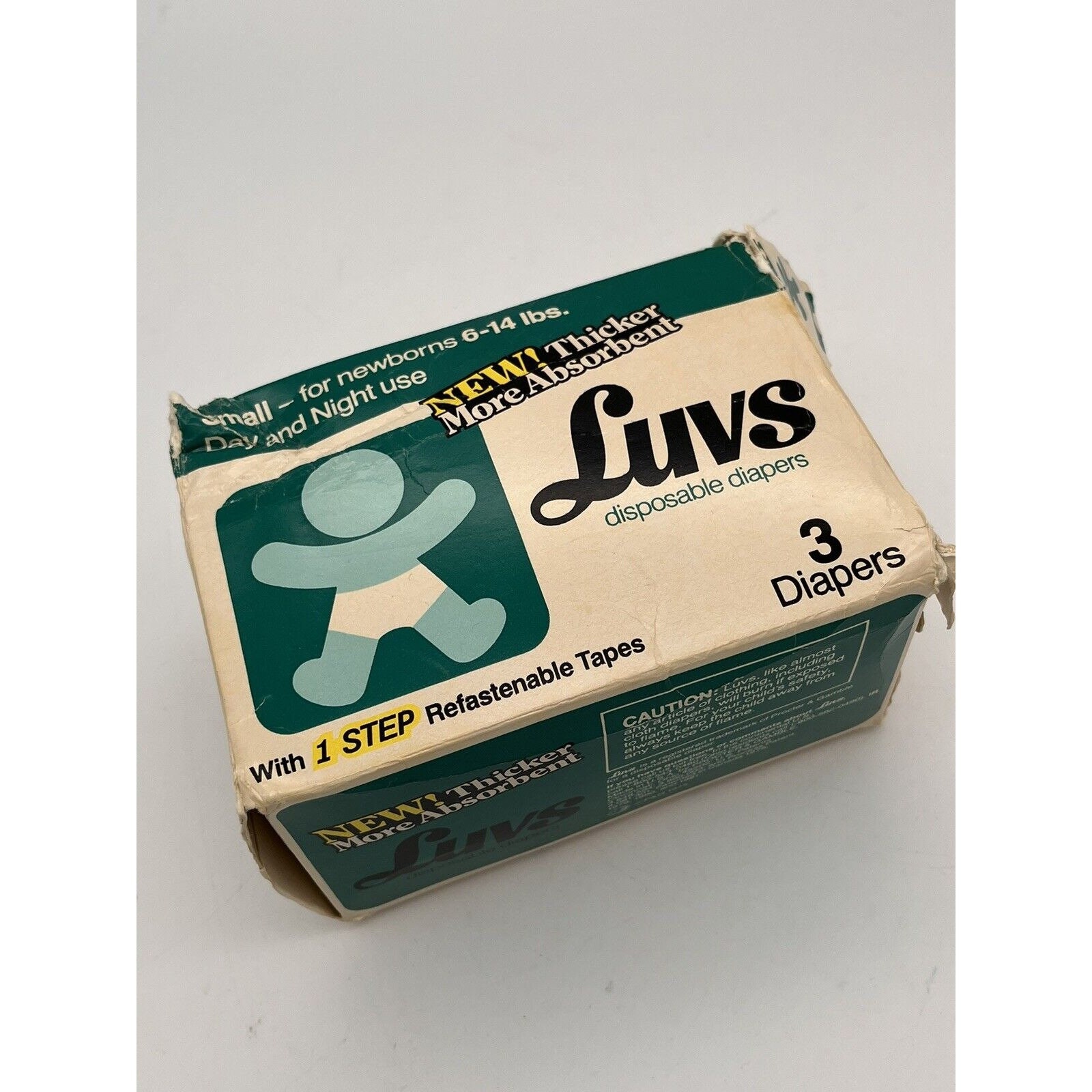 Vintage 80s Luvs Disposable Diapers Small Newborns 614 Lbs 3 Etsy