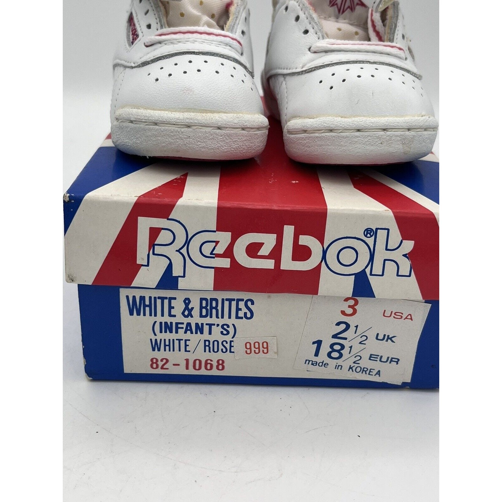 Vintage 80s Reebok High Top Sneakers Infant Baby 3 Whites Brites Rose NIB NOS Etsy UK