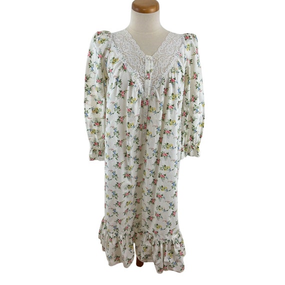 Victoria's Secret Floral Cotton Nightgown Cotton … - image 1