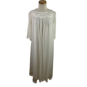 Vintage Gossard Artemis Women&#39;s S Nightgown & Robe Double Layer Chiffon Peignoir