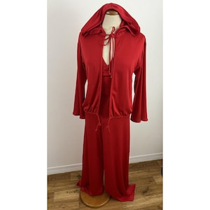 Vintage Christopher Lee by William Halter Top Jacket Wide Leg Pants Pantsuit Set