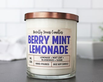 Berry Mint Lemonade · summertime beverage scented soy candle