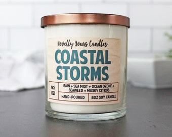 Coastal Storms · refreshing ocean scented soy wax candle