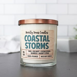 Coastal Storms · refreshing ocean scented soy wax candle