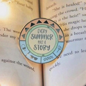 CLEARANCE: Every Summer Has a Story · book themed enamel pin