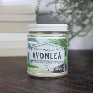 Avonlea · book themed scented soy wax candle