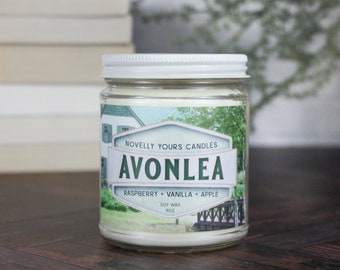 Avonlea · book themed scented soy wax candle