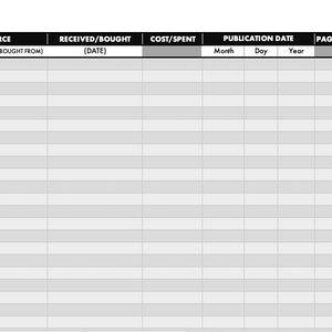 Personal Home Library Log spreadsheet catalog the books you own image 3