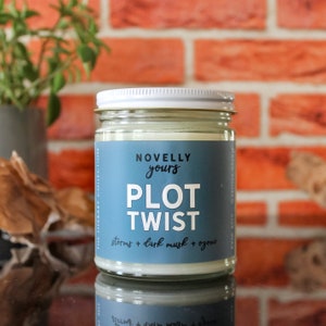 Plot Twist literary scented candle for readers & authors image 5