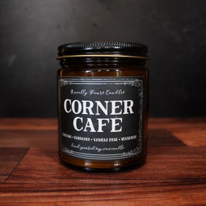 Corner Cafe candle · coffeeshop, coffee scented soy wax candle