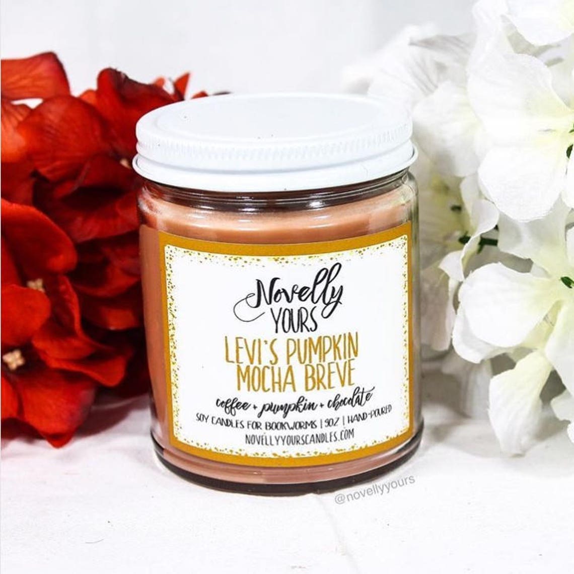 Levi's Pumpkin Mocha Breve 9oz jar Fangirl Inspired Etsy