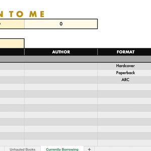 Personal Home Library Log spreadsheet catalog the books you own image 5