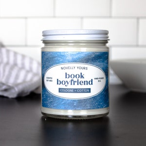 Book Boyfriend · bookish soy wax candle, literary, literature inspired