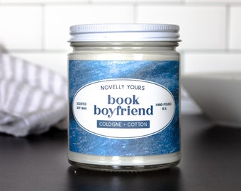 Book Boyfriend · bookish soy wax candle, literary, literature inspired