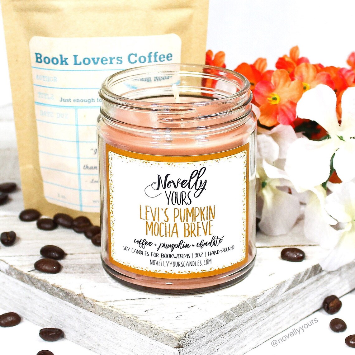 Levi's Pumpkin Mocha Breve 9oz jar Fangirl Inspired Etsy