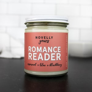 Romance Reader · book candle inspired by romance novels