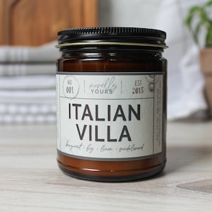 Italian Villa · Italy, Europe trip travel inspired candle