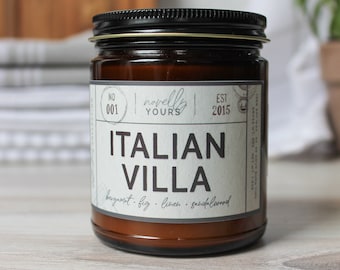 Italian Villa candle · Italy, Europe trip travel inspired candle