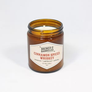 Cinnamon Spiced Whiskey - bourbon fireball themed soy candle - 9oz image 10