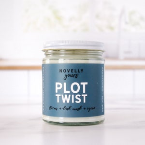 Plot Twist literary scented candle for readers & authors image 4