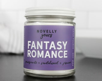 Fantasy Romance · book themed, romantasy scented soy wax candle