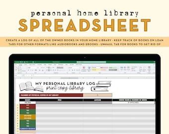 Personal Home Library Log spreadsheet · catalog the books you own