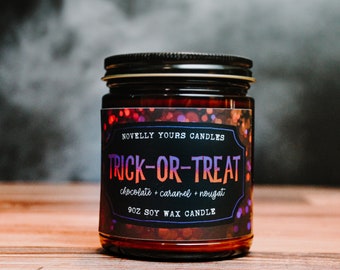Trick-or-Treat · Halloween, candy bar themed candle