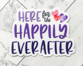 Happily Ever After sticker · vinyl decal for romance readers