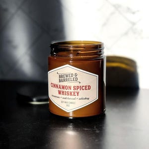 Cinnamon Spiced Whiskey - bourbon fireball themed soy candle - 9oz image 6