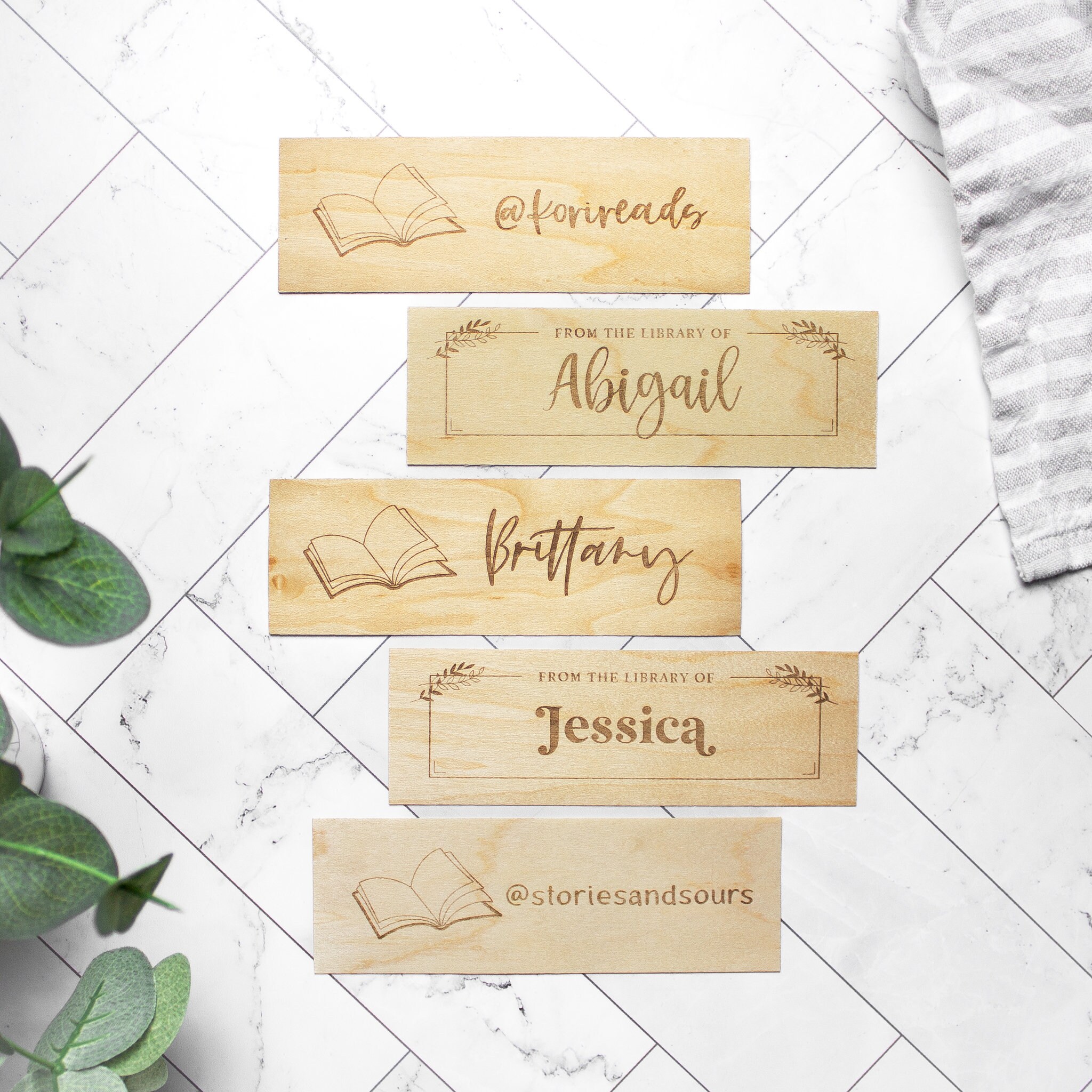Custom Wood Burned Bookmark · custom Name, Custom Instagram, Booktok ...