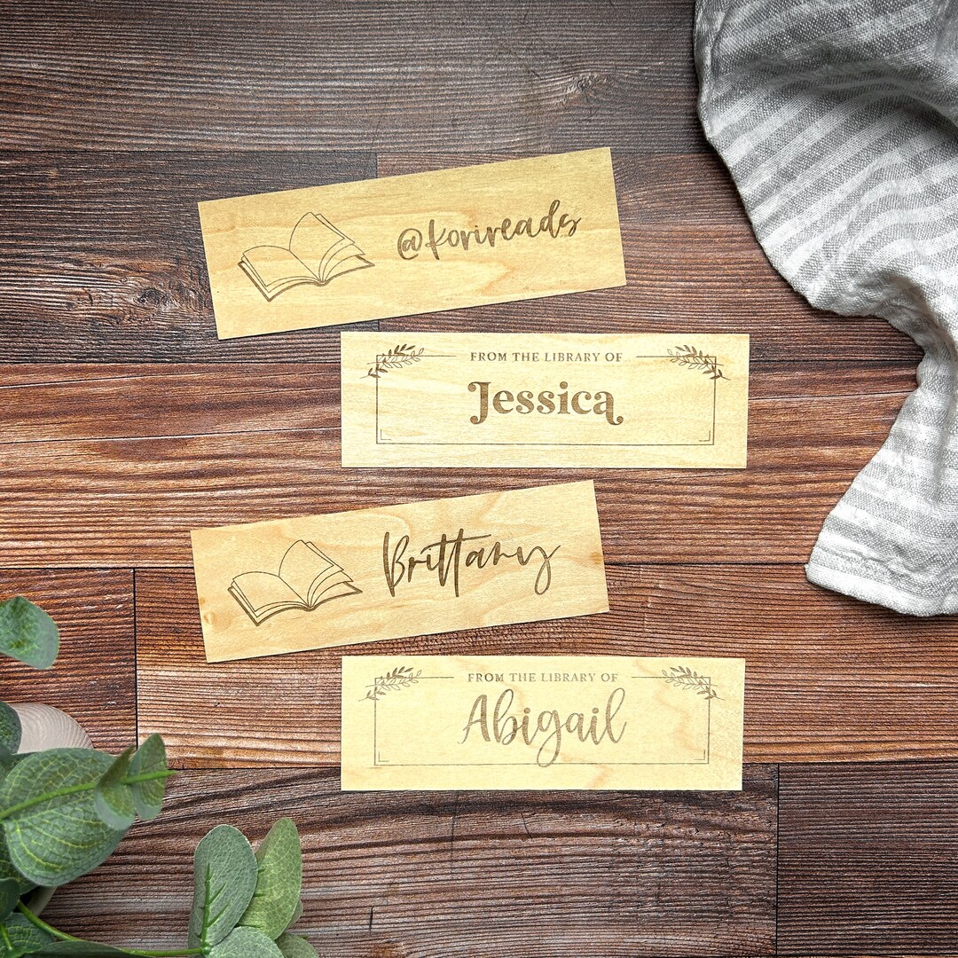 Custom Wood Burned Bookmark · custom Name, Custom Instagram, Booktok ...