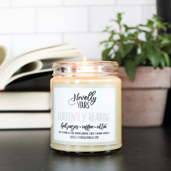 Currently Reading currentlyreading Bookstagram soy candle | Etsy