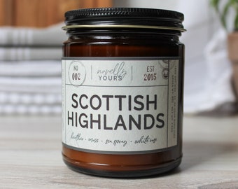 Scottish Highlands · Scotland travel-inspired scented soy candle