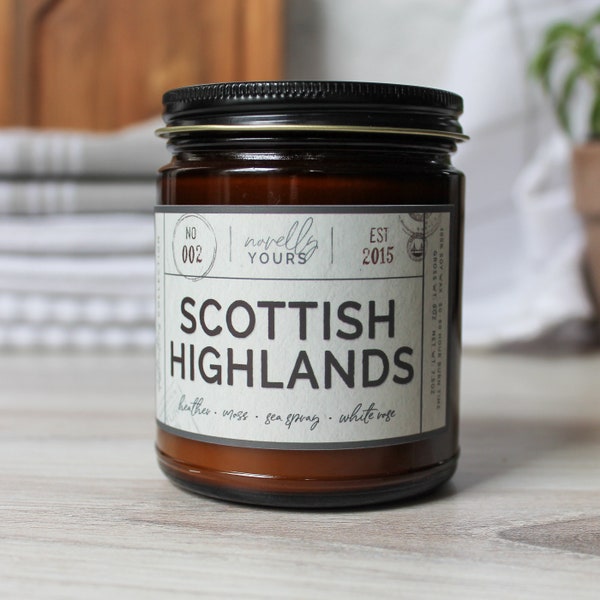 Scottish Highlands · Scotland travel-inspired scented soy candle