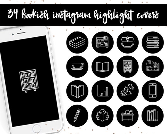 34 portadas destacadas de Instagram Stories con íconos de libros