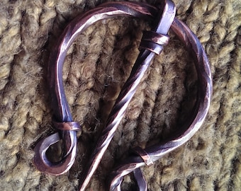 Beautiful Copper Anglo Saxon style cloak pin